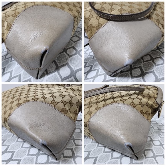 Authentic Gucci Beige/Grey GG Canvas Bree Original Shoulder Bag - Picture 15 of 16